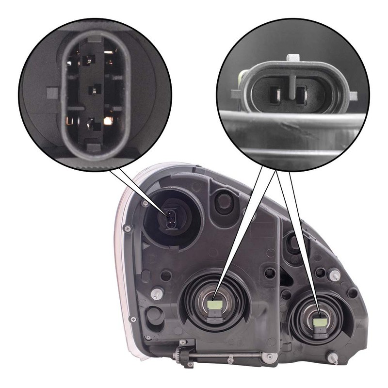 Brock Replacement Drivers Side Halogen Headlight Compatible with 2008-2017 Cascadia