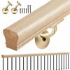 6010 Red Oak Straight Wood Handrail Kit 7 ft for