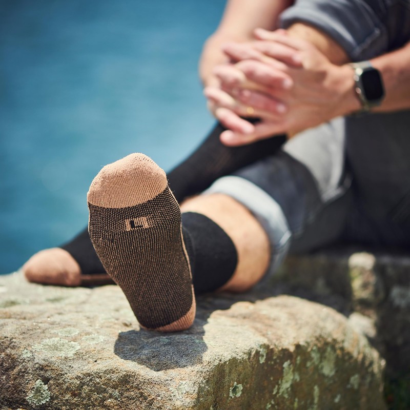 Glucology Copper-Based Socks Single Pack | Black | Non-Binding |