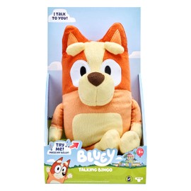 Bluey - 12" Talking Bingo Plush - Interactive - Sing Along with Bingo, 9 Different Phrases, Multicolor, 17137