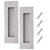 Vancoho 6 Inch Recessed Pocket Door Pull, Stainless Steel Rectangular