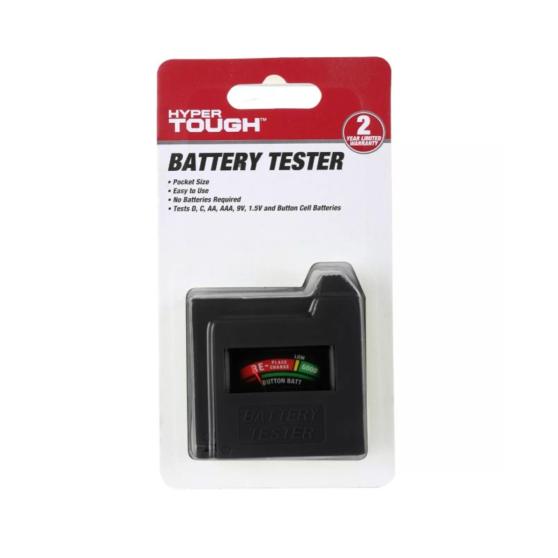 Hyper Tough Pocket Sized Battery Tester for D, C, AA,