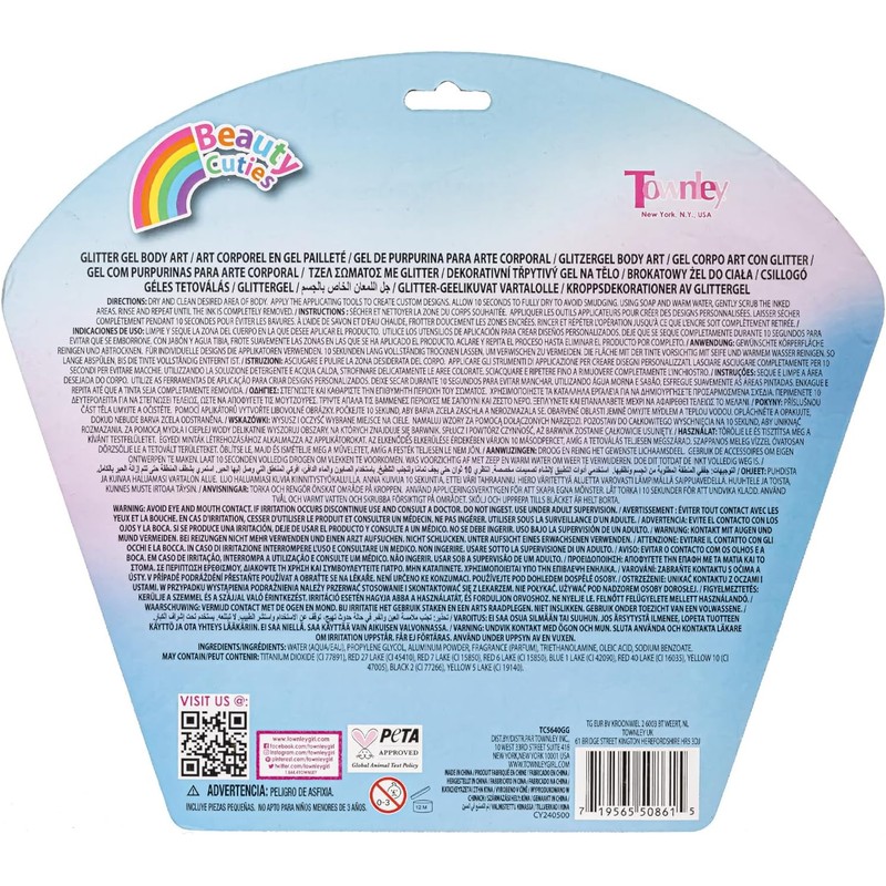 Sirena Set de 16 Plumas para Arte Corporal con Glitter