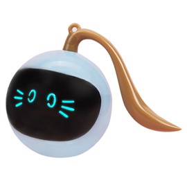 Cat Active Rolling Ball Colourful Light Circularly Charging Electric Automatic Rolling Cat Ball for Pet Cat Blue
