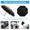Folding Travel Umbrella, 8 Ribs Mini Folding Umbrella with Capsule