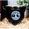 Brass Grated Tray Celtic Golden Tree of Life Imprinted Cauldron