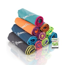 NirvanaShape® DAS Microfibre Travel Towel for Backpackers, Holidaymakers and Travellers, Compact, Lightweight, Quick Drying, Microfibre Towel, Bath Towel for Travel, Outdoor, Beach and Camping, turquoise, 200 x 100 cm