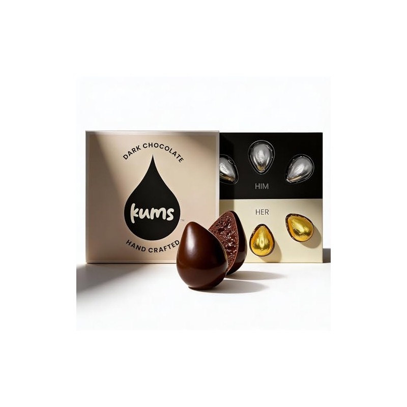 Kums Dark Chocolate Tabs for Couples (1 Box) Premium Dark