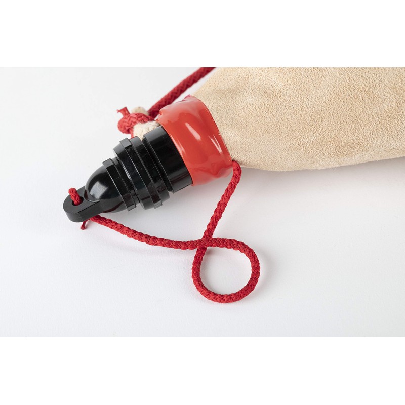 Curved bota Bag Latex 1,5 Liters. Leather Canteen