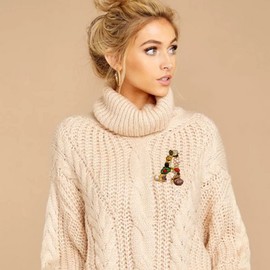 RINHOO Pearl Initial Brooch Pin Crystal A-Z 26 Alphabet Letters Brooch Colorful Enamel Breastpin Pin Jewelry for women Girl Gifts (A)