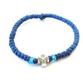Iconsgr Handmade Christian Orthodox Komboskoini Chotki Prayer Rope Bracelet Blue 2