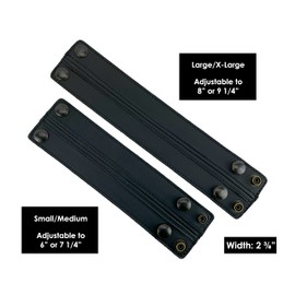 Anthology Gear Stylish Leather Cuff Bracelet Full Grain Wide Wristband For Men and Women (Unisex) Adjustable to 6" or 7 1/4" (Carbon Black, Small/Medium)