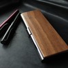 +LUMBER by Hacoa PEN CASE 重厚感のあるステンレス素材と銘木をあわせた木製ペンケース (Walnut)