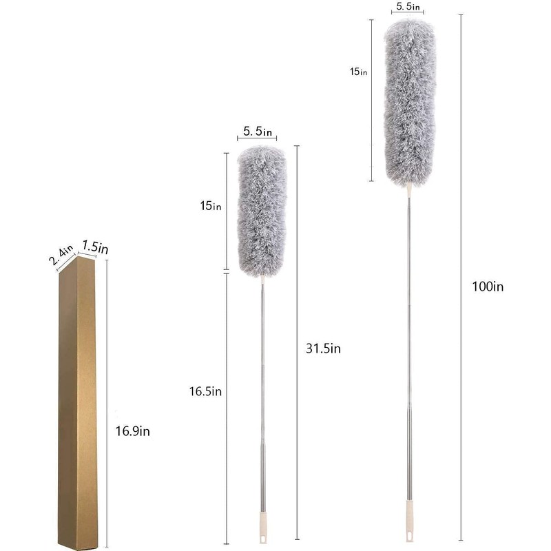 Dusters for Cleaning High Ceiling Fan, Newliton Microfiber Feather Duster