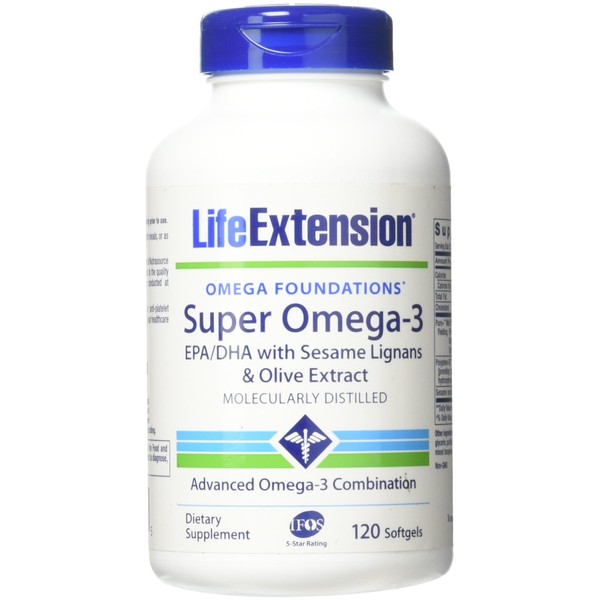 Super Omega-3 EPA/DHA with Sesame Lignans & Olive Extract 120 softgels-Pack-2