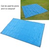 Picnic Blanket Blue Portable Foldable Outdoor Waterproof Sand Resistant Beach