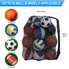 DoGeek Mesh Bag Durable Mesh Drawstring Bag Gym Sports Equipment