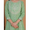 Meera Fab Women's Cotton Printed Zari Embrodriery Anarkali Kurta With