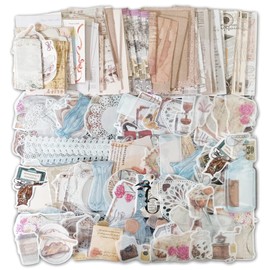 Vintage Scrapbook Supplies Pack, Decorative Nature Retro Paper Stickers Collection for Journal DIY Arts Crafts Album Bullet Journals Planners (Home)