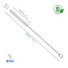 Straw Cleaner Brush Extend 12 inch, Extra Wide 12mm diam