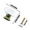 AUXBC 1.3" Ceramic Round Knobs, Antique Brass and Ceramic Cabinet