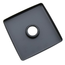 LUORNG 3.5 Inch Square Shower Arm Stainless Steel Plumbing Cover Replacement Cover for Shower Arm Black Shower Arm Decorative Cover Suitable for Tap Sink Toilet