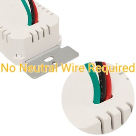 ENERLITES PIR Motion Occupancy Vacancy Motion Sensor Light Switch, 500W, 5A, Motion Sensor Night Light, Single-Pole, Smart LED Backlight, Neutral Not Required, Ground Required, HMOS-J-W, White