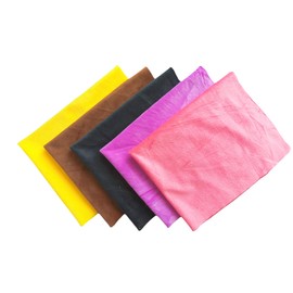 longshine-us 5pcs 19.7 x 15.8 Inch Assorted Multi Colors DIY Fabric Crystal Velvet Short Plush Decorative Cloth Jewelry Toy Fabric Sheet Pack DIY Craft Patchwork Sewing Squares for Hobby Craft