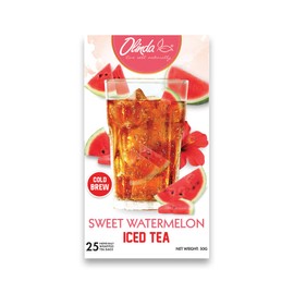 Olinda Sweet Watermelon Sweetened Ice Tea, Caffeinated, Brew Hot or Cold, 25 Tea Bags - Pack of 1