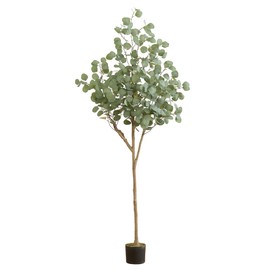 Nearly Natural 6ft. Artificial Eucalyptus Tree, Green, Plastic, Iron Wire, Polyester Materials, 8.5 lbs
