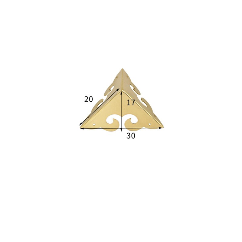 4Pcs Brass Corner Protectors Right Angle Brackets Brass Antique Edge