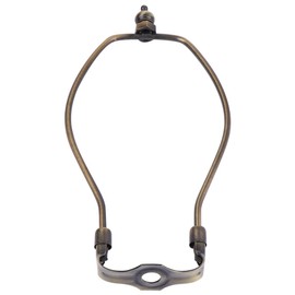 OSALADI Lamp Shade Harps Holder, 8 inch Horn Frame Lampshade Bracket, DIY Lighting Accessories for Table Lamp Floor Light Fitting (Bronze)
