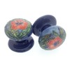 Pair of 50mm Ceramic Drawer Pulls/Cabinet Doorknobs - Old Tupton