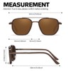 SODQW Tangle Free Aviator Sunglasses for Women Men Square Frame