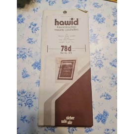 Hawid Stamp Mount 78/210 mm - BLACK - Pack of 10 (78x210 78 mm)  STRIP  1078