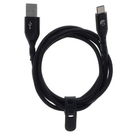 Scipio 4ft Kevlar USB-C(R) to USB-A Braided Cable STUSBAC4 - Type C to A Charger Cable Black