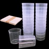 24 Pcs Clear Scale Cups, 100ml/3.4oz Plastic Graduated Cups with