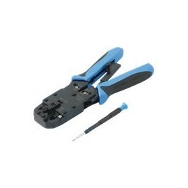 Tecline 94601 7-In-1 Crimping Tool for Modular Plug 4P2C/4P4C/6P4C/6P6C/8P8C/10P10C/DEC/94601