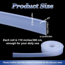 Framed Shower Door Bottom Seal Strip 108 Inch Swing Doors Bathroom Seal Shower Door Bottom Seal Replacement Waterproof Door Sweep Trim Seal Clear Seal for Home Bathroom Shower