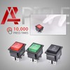 APIELE 3Pcs 3 Position Rocker Toggle Switch DPDT 6 Pin