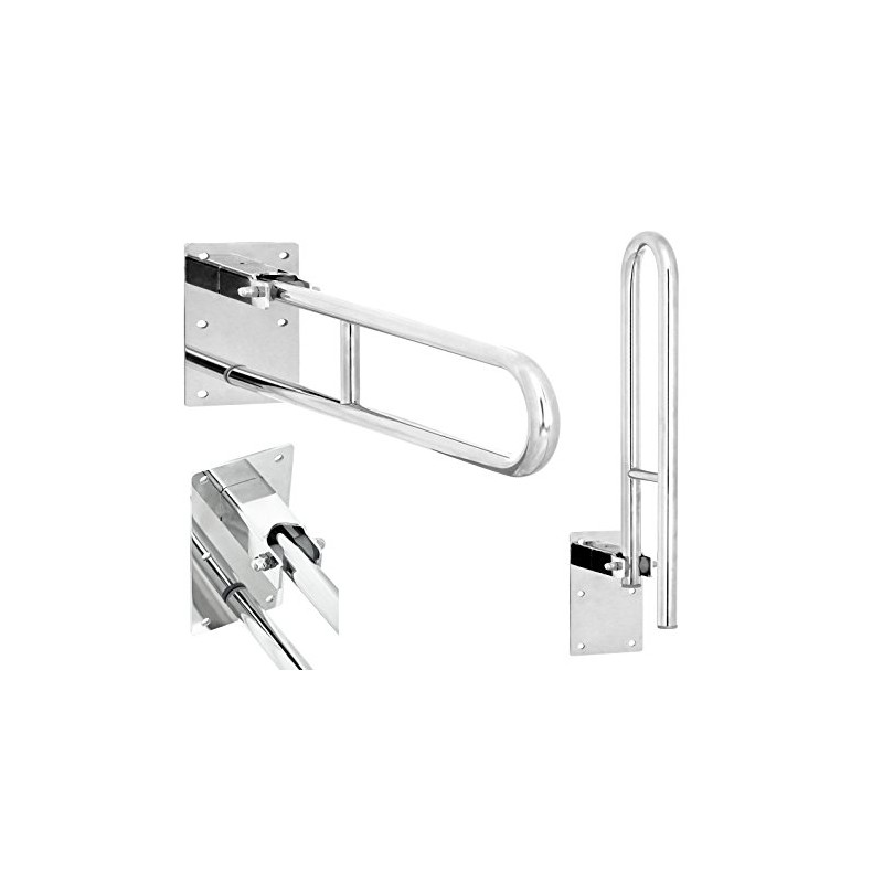Stainless Steel Hinged Bathroom Safety Rail Grab Bar Support Drop