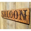 SALOON Sign - Large Carved 40x10 Western Cowboy Bar Decor