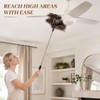 Extendable Ostrich Feather Duster 17–40 Inch, Fluffy Long Handle Reusable