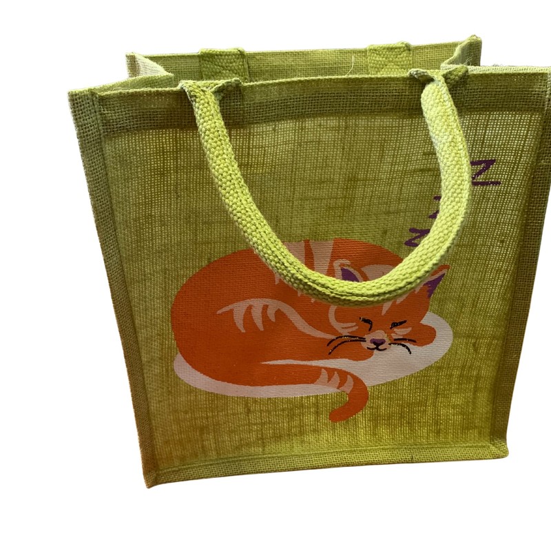 Shared Earth Fairtrade Eco Jute Shopper Bag (Sleeping Cat)