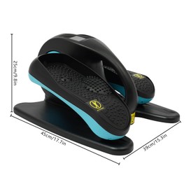 Under Desk Elliptical Machine, 60W Leg Exerciser Seated Pedal Taining Exerciser, 5 Gears Seniors Ellipse Training Equipment, Floor Standing Lower Limb Training Machine for Homes Gyms Offices (Blue)