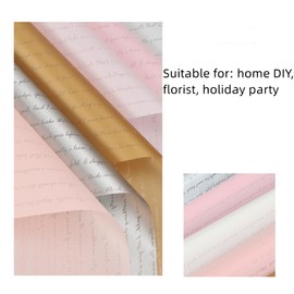 20 Sheets Korean Paper Waterproof Gift Wrapping Paper, Classic Retro Wrapping Paper, English Flower, Florist Bouquet, Floral Paper for DIY Gifts for Flower Shop, Wedding, Birthday