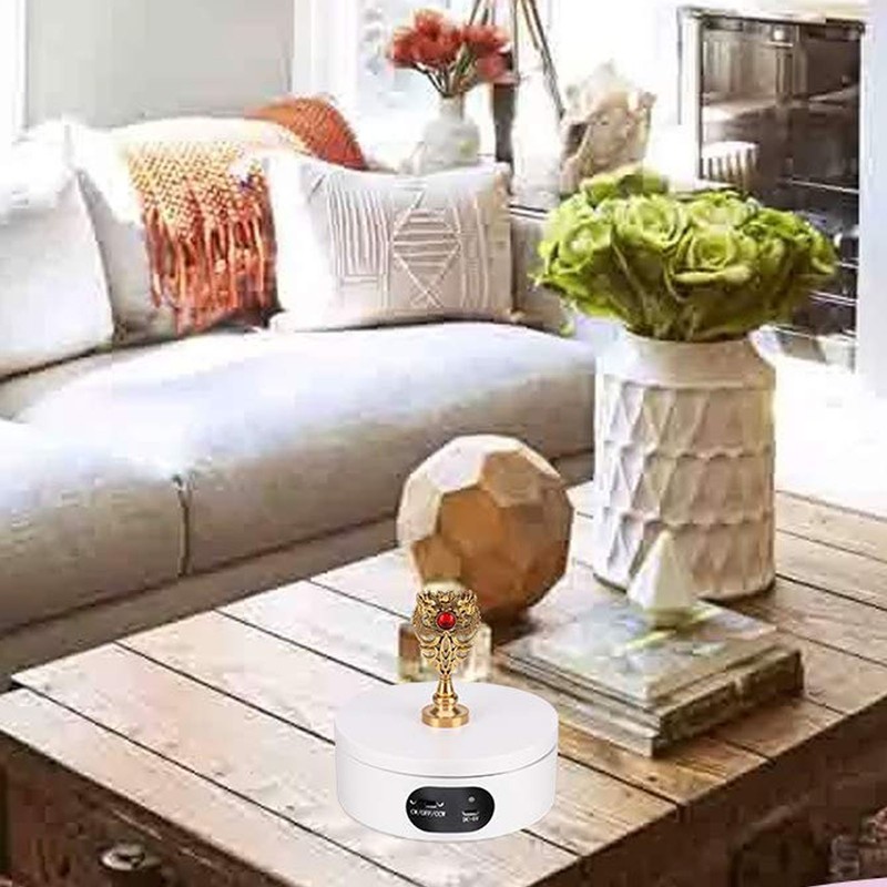 Electric Turntable 360 Degree Rotating Product Photography Display Rechargeable Remote