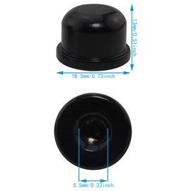 WELWIK 4PCS 1/4-27 Solid Lamp Finials Caps Tapped of Tops for Lamp Shade Holder Harp Decoration, Black