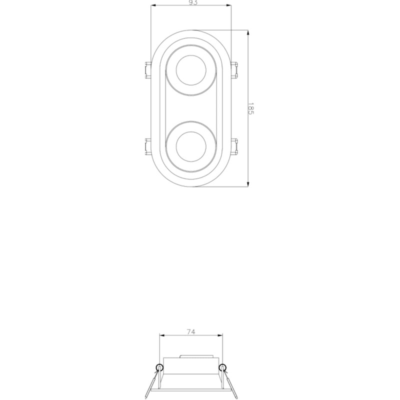 Knightsbridge Downlight, Black