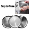 Stainless Steel Plates, 4 Pcs Lightweight Metal Plate, 26cm Unbreakable